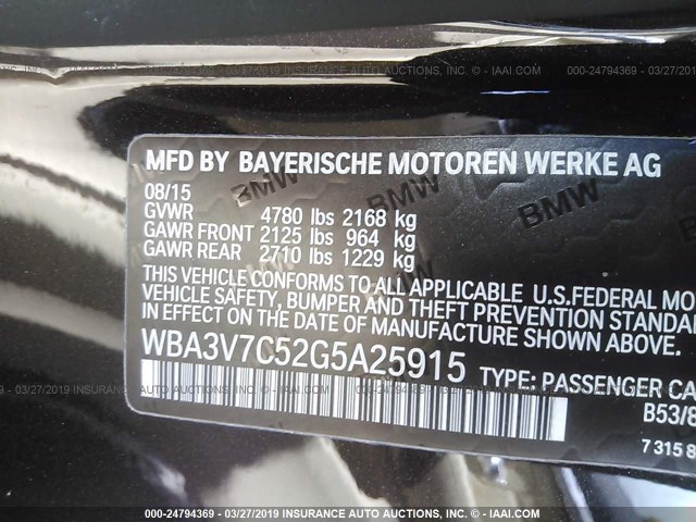 WBA3V7C52G5A25915 - 2016 BMW 428 I/SULEV BROWN photo 9