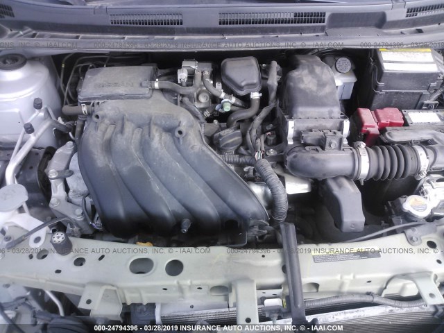 3N1CE2CP2FL431084 - 2015 NISSAN VERSA NOTE S/S PLUS/SV/SL/SR SILVER photo 10