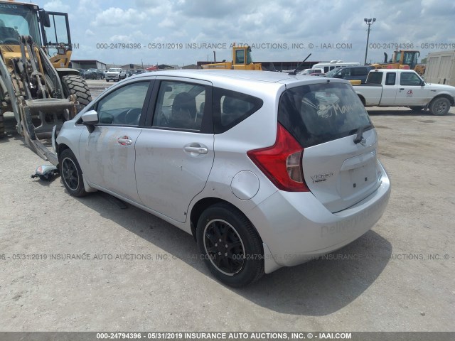 3N1CE2CP2FL431084 - 2015 NISSAN VERSA NOTE S/S PLUS/SV/SL/SR SILVER photo 3