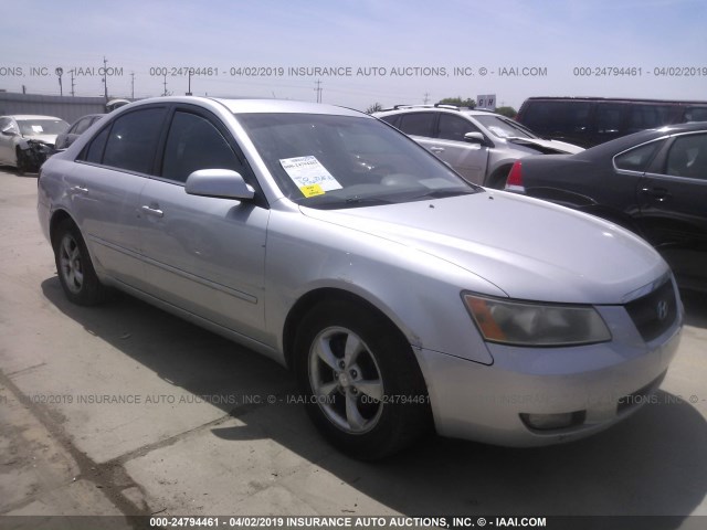 5NPEU46C06H164086 - 2006 HYUNDAI SONATA GLS/LX SILVER photo 1