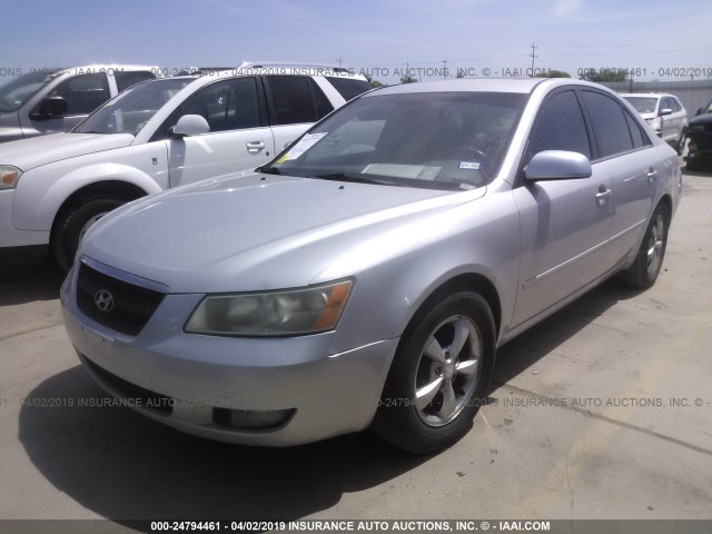 5NPEU46C06H164086 - 2006 HYUNDAI SONATA GLS/LX SILVER photo 2