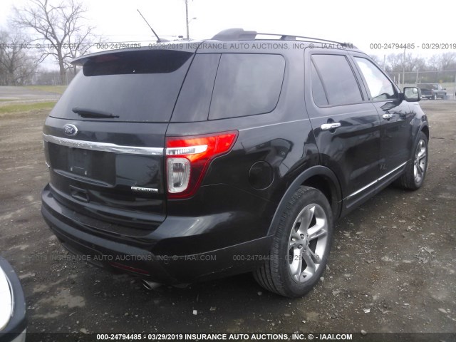 1FM5K7F89DGC07386 - 2013 FORD EXPLORER LIMITED BLACK photo 4