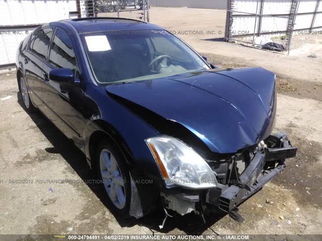 1N4BA41EX4C904858 - 2004 NISSAN MAXIMA SE/SL BLUE photo 1