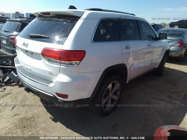 1C4RJEBM3EC317200 - 2014 JEEP GRAND CHEROKEE LIMITED თეთრი ფოტო 4