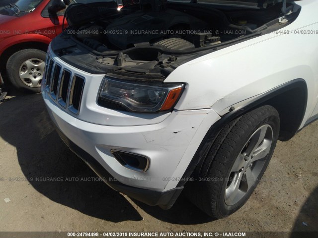 1C4RJEBM3EC317200 - 2014 JEEP GRAND CHEROKEE LIMITED თეთრი ფოტო 6