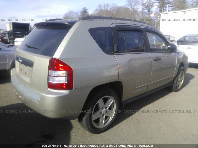 1J4FT47B89D236105 - 2009 JEEP COMPASS SPORT GOLD photo 4