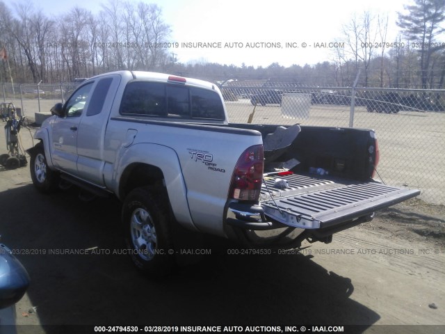5TEUU42N58Z559674 - 2008 TOYOTA TACOMA ACCESS CAB ვერცხლისფერი ფოტო 3