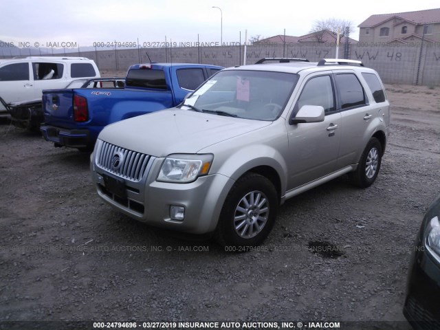 4M2CN8HG2AKJ16718 - 2010 MERCURY MARINER PREMIER TAN photo 2