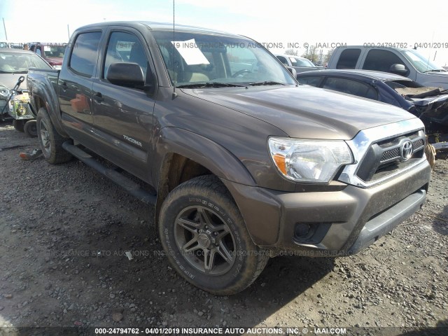 5TFJX4GN5EX034006 - 2014 TOYOTA TACOMA DOUBLE CAB BROWN photo 1