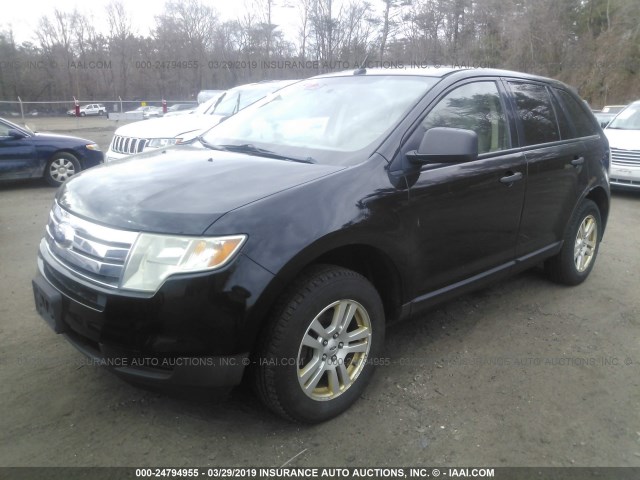 2FMDK46C27BA83455 - 2007 FORD EDGE SE BLACK photo 2