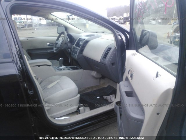 2FMDK46C27BA83455 - 2007 FORD EDGE SE BLACK photo 5