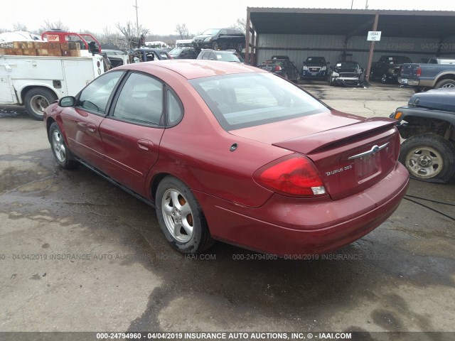1FAFP55S33A249538 - 2003 FORD TAURUS SES MAROON photo 3