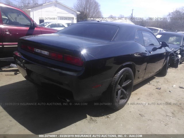 2C3CDYAG9EH133231 - 2014 DODGE CHALLENGER SXT BLACK photo 4