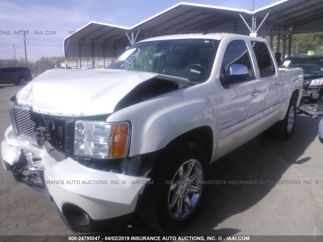 3GTRKXE27AG292019 - 2010 GMC SIERRA K1500 DENALI WHITE photo 2