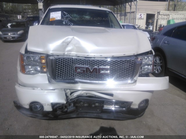 3GTRKXE27AG292019 - 2010 GMC SIERRA K1500 DENALI WHITE photo 6