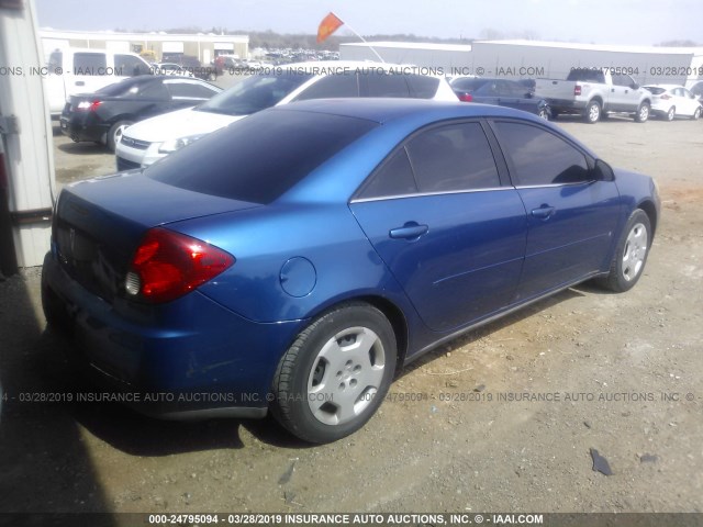 1G2ZF58B074152120 - 2007 PONTIAC G6 VALUE LEADER/BASE BLUE photo 4