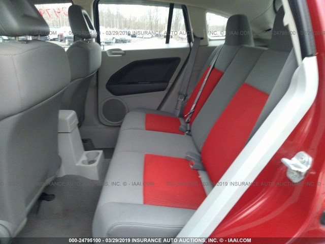 1B3HB48B87D159699 - 2007 DODGE CALIBER SXT RED photo 8