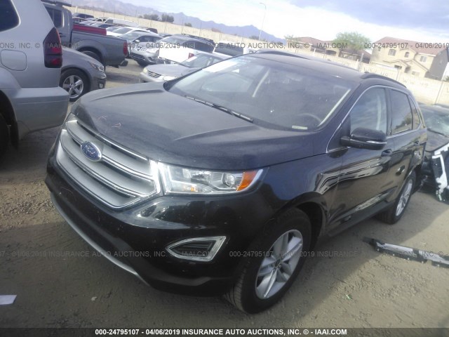 2FMPK3J95JBB64380 - 2018 FORD EDGE SEL BLACK photo 2