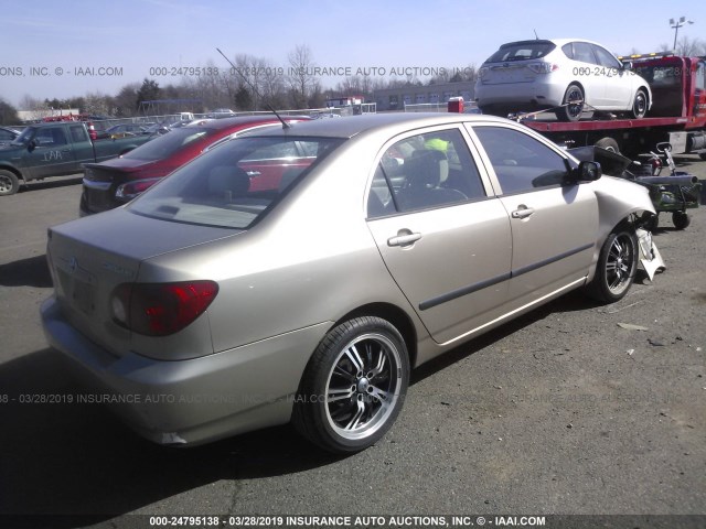 1NXBR32E04Z241513 - 2004 TOYOTA COROLLA CE/LE/S TAN photo 4