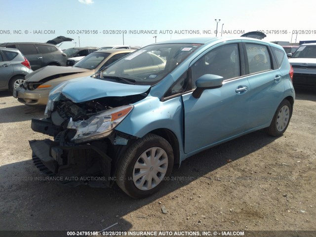 3N1CE2CP5FL400332 - 2015 NISSAN VERSA NOTE S/S PLUS/SV/SL/SR BLUE photo 2