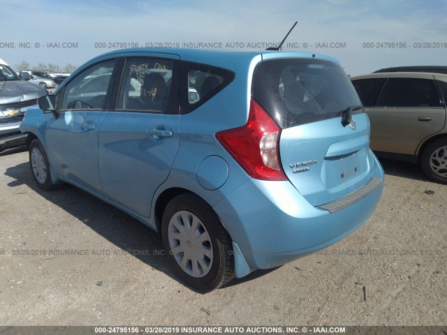 3N1CE2CP5FL400332 - 2015 NISSAN VERSA NOTE S/S PLUS/SV/SL/SR BLUE photo 3