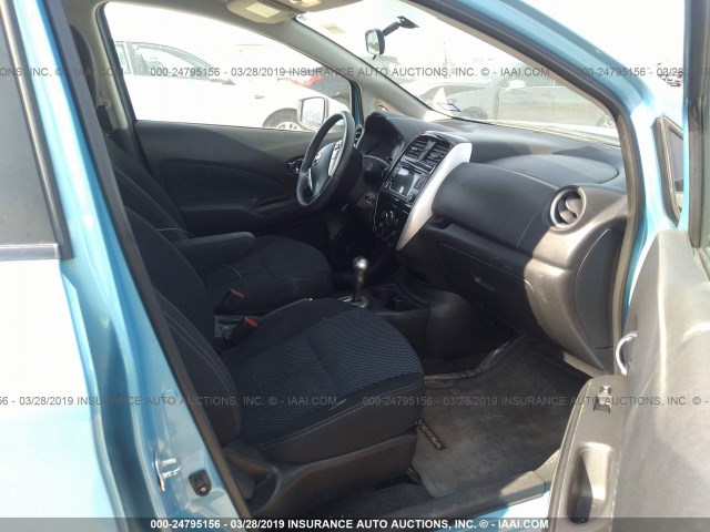 3N1CE2CP5FL400332 - 2015 NISSAN VERSA NOTE S/S PLUS/SV/SL/SR BLUE photo 5