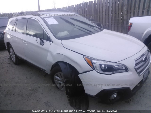 4S4BSADC8F3212225 - 2015 SUBARU OUTBACK 2.5I PREMIUM WHITE photo 1