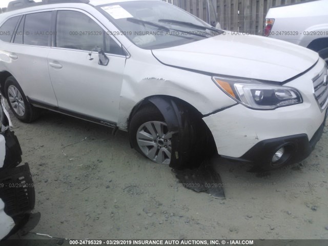 4S4BSADC8F3212225 - 2015 SUBARU OUTBACK 2.5I PREMIUM WHITE photo 6