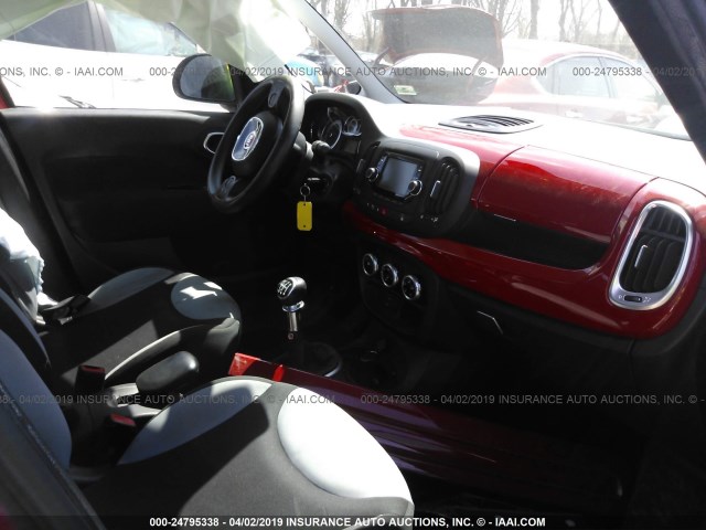 ZFBCFAAHXEZ011860 - 2014 FIAT 500L POP RED photo 5