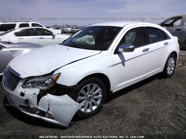 1C3CCBCG4EN191672 - 2014 CHRYSLER 200 LIMITED WHITE photo 2