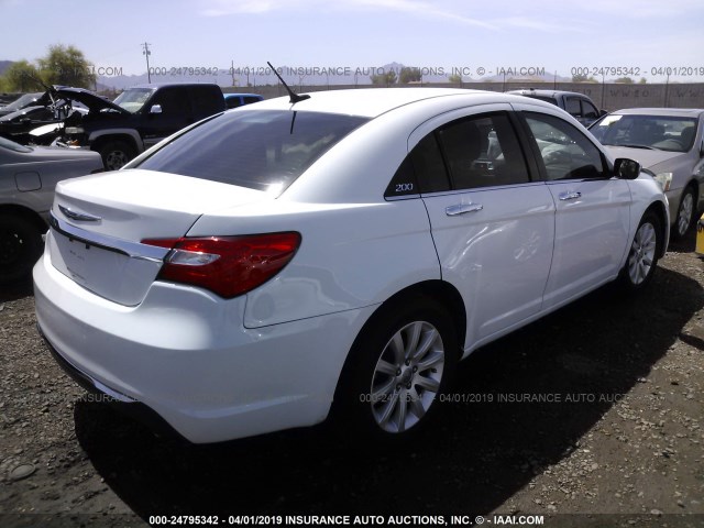 1C3CCBCG4EN191672 - 2014 CHRYSLER 200 LIMITED WHITE photo 4