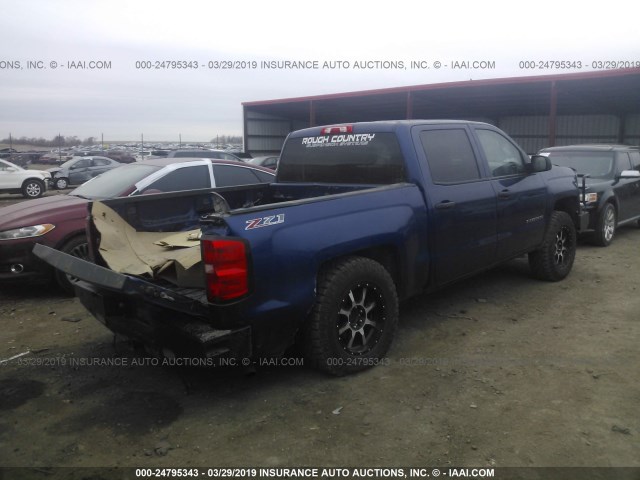 3GCUKREC6EG336581 - 2014 CHEVROLET SILVERADO K1500 LT BLUE photo 4