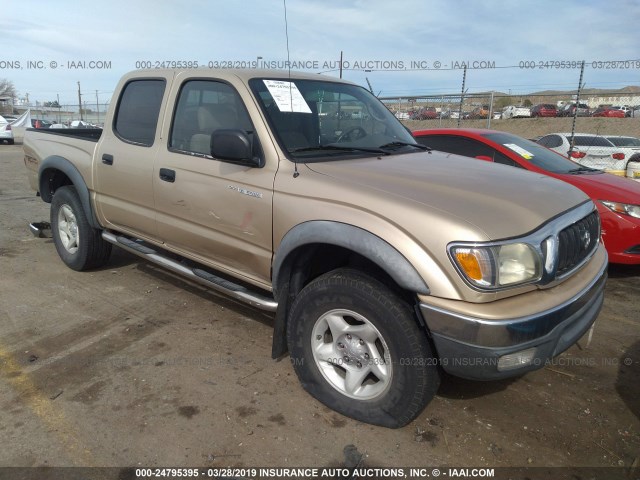 5TEGN92N72Z006510 - 2002 TOYOTA TACOMA DOUBLE CAB PRERUNNER GOLD photo 1