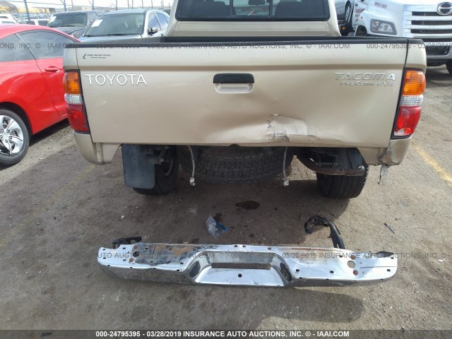 5TEGN92N72Z006510 - 2002 TOYOTA TACOMA DOUBLE CAB PRERUNNER GOLD photo 6