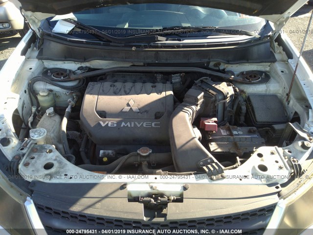 JA4MT31X07Z010730 - 2007 MITSUBISHI OUTLANDER LS WHITE photo 10