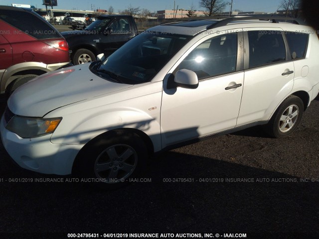 JA4MT31X07Z010730 - 2007 MITSUBISHI OUTLANDER LS WHITE photo 2