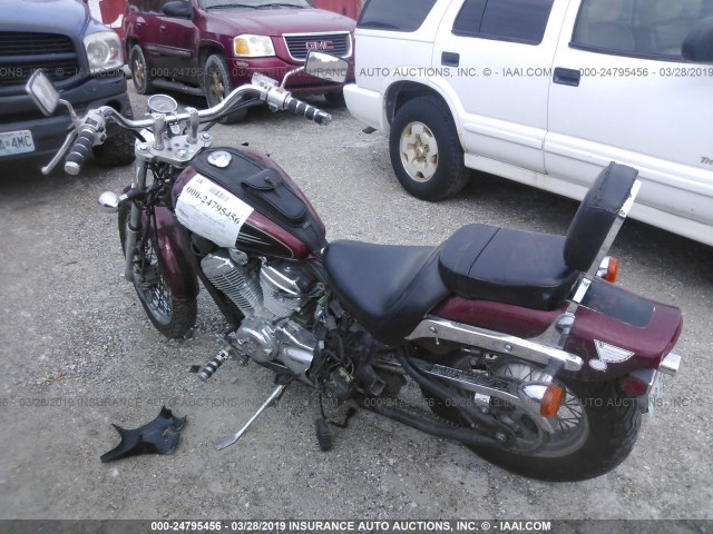 JH2PC2176YK100060 - 2000 HONDA VT600 CD2 BURGUNDY photo 3