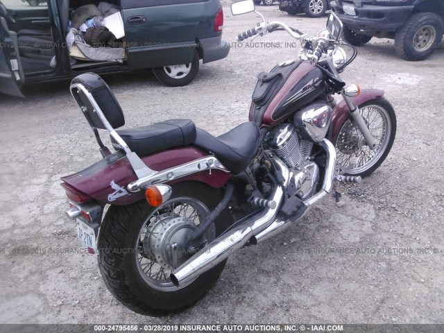 JH2PC2176YK100060 - 2000 HONDA VT600 CD2 BURGUNDY photo 4