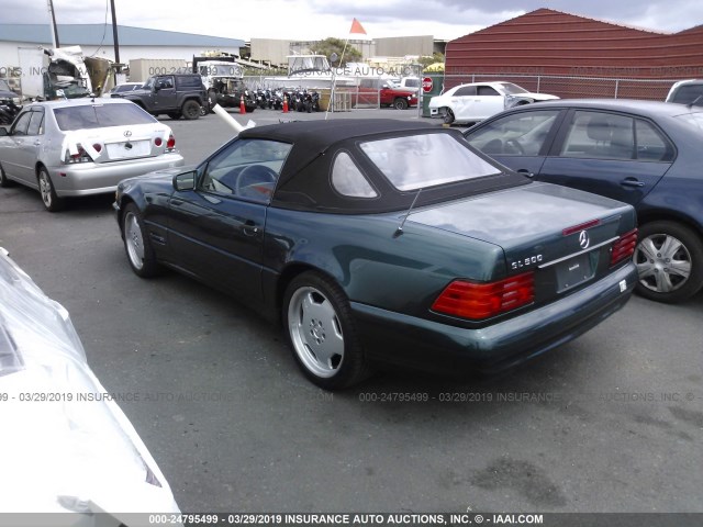 WDBFA67F7WF170476 - 1998 MERCEDES-BENZ SL 500 GREEN photo 3