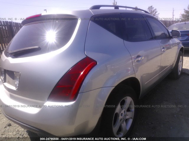 JN8AZ08WX3W235854 - 2003 NISSAN MURANO SL/SE 银色 照片 4