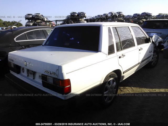 YV1FX8843K1314888 - 1989 VOLVO 740 GL WHITE photo 4