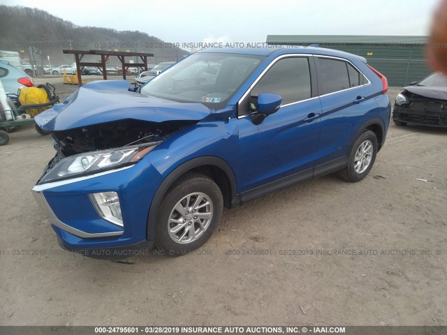 JA4AT3AA2JZ044903 - 2018 MITSUBISHI ECLIPSE CROSS ES BLUE photo 2