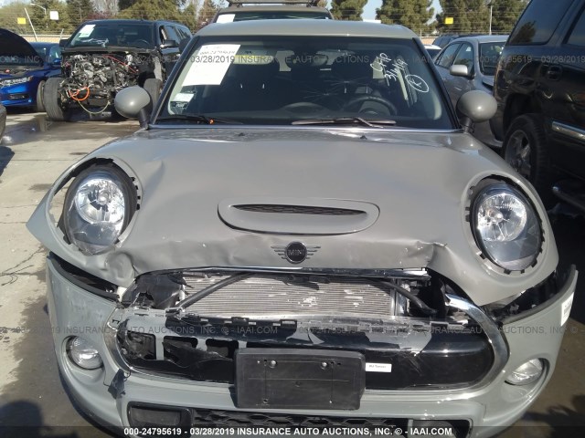 WMWXU3C53K2H86573 - 2019 MINI COOPER GRAY photo 6