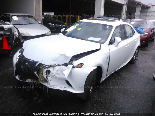 JTHBE1D28F5015979 - 2015 LEXUS IS 350 WHITE photo 2