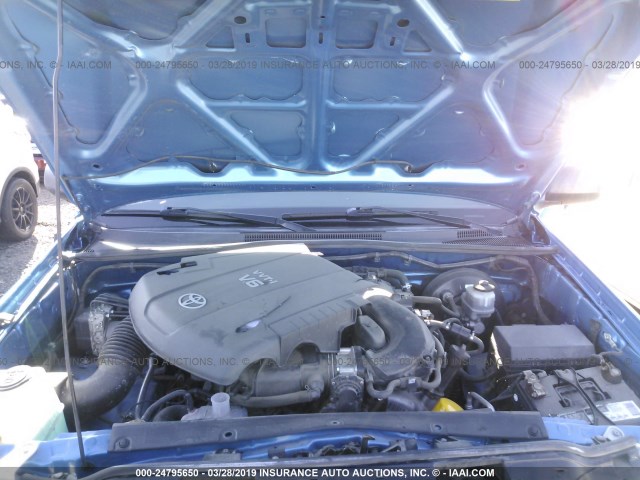 3TMJU4GN5BM113945 - 2011 TOYOTA TACOMA DOUBLE CAB PRERUNNER BLUE photo 10