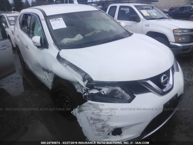 5N1AT2MK9FC905469 - 2015 NISSAN ROGUE S/SL/SV WHITE photo 1