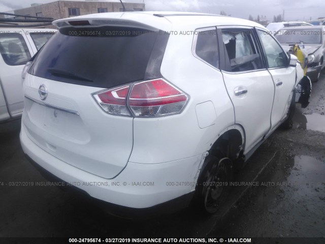 5N1AT2MK9FC905469 - 2015 NISSAN ROGUE S/SL/SV WHITE photo 4