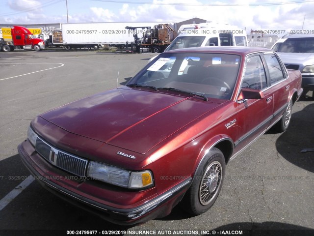 1G3AM54N0L6310775 - 1990 OLDSMOBILE CUTLASS CIERA SL RED photo 2