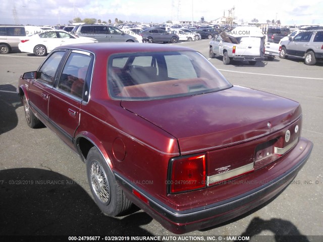 1G3AM54N0L6310775 - 1990 OLDSMOBILE CUTLASS CIERA SL RED photo 3