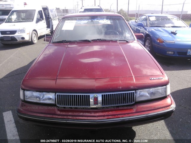 1G3AM54N0L6310775 - 1990 OLDSMOBILE CUTLASS CIERA SL RED photo 6